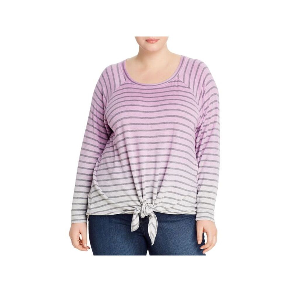 CUPIO Womens Stretch Long Sleeve Scoop Neck Top